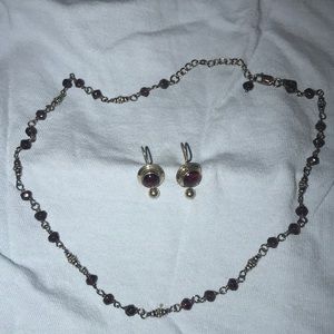 Silpada .925 & garnet set
